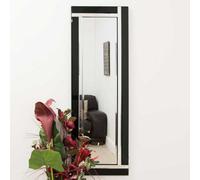 MirrorOutlet 3Ft11 X 1Ft3 (120cm X 40cm) Black/Silver Bevelled Frameless Wall Mirror Modern,SWS006