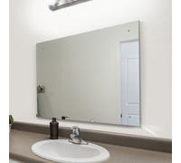 Mirroroutlet Bathroom 4mm Sheet Mirror Glass Polished Edges With 4 Holes 60 X 80Cm