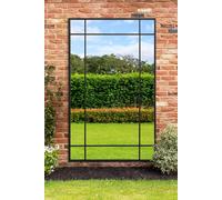 MirrorOutlet Black Contemporary Wall & Leaner Garden Mirror 79"x 47" 200x120cm | Size: 1 Pack MirrorOutlet Black 1 Pack