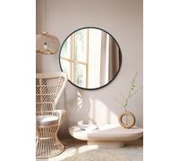MirrorOutlet Black Edged Circular Modern Wall Mirror 35" (90CM) Diameter | Size: 1 Pack MirrorOutlet Black 1 Pack