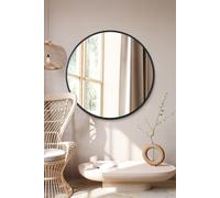 MirrorOutlet Black Edged Circular Modern Wall Mirror 39" (100CM) Diameter | Size: 1 Pack MirrorOutlet Black 1 Pack