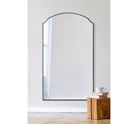 MirrorOutlet Black Edged Dual Arch Curved Edge Wall Mirror 63"x35" (160 X 90cm) | Size: 1 Pack MirrorOutlet Black 1 Pack