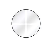 MirrorOutlet Black Large Circular Window Metal Garden Wall Mirror (200x200cm) | Size: 1 Pack MirrorOutlet Black 1 Pack