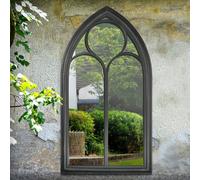 Mirroroutlet Black Somerley Chapel Arch Garden Mirror 112 X 61 Cm
