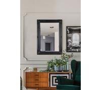 Mirroroutlet Buxton Black Wall Mirror 111 X 79 Cm