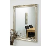 MirrorOutlet Buxton Silver Large Leaner Mirror 140 x 109 CM | Size: 1 Pack MirrorOutlet Silver 1 Pack