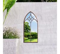 Mirroroutlet Chelsea Metal Arch Shaped Decorative Gothic Effect Garden Mirror 100Cm X 49Cm