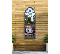 Mirroroutlet Chelsea Metal Arch Shaped Decorative Window Garden Mirror 121Cm X 45Cm