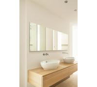 MirrorOutlet Circuitt 4mm Sheet Mirror Glass Polished Edges with 4 Holes 160 x 80cm 4ft11 x 3ft4