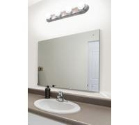 Circuitt 4mm Sheet Mirror Glass Polished Edges with 4 Holes 60 x 80cm MirrorOutlet Silver 1 Pack