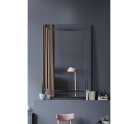 MirrorOutlet Cranbury All Glass Large Dress Mirror 120 x 80 CM in Silver | Size: 1 Pack MirrorOutlet Silver 1 Pack