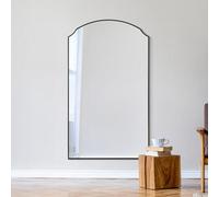 MirrorOutlet Black Edged Dual Arch Curved Edge Wall Mirror 63"x35" (160 X 90cm) | Size: 1 Pack MirrorOutlet Black 1 Pack