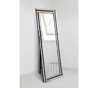 Mirroroutlet Dalton Black Triple Bevel Free Standing Cheval Dress Mirror 5Ft7 X 1Ft11, 170Cm X 58Cm