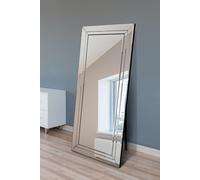 MirrorOutlet Double Bevel Large Modern Venetian Cheval Mirror 5Ft7X1Ft11 170X58cm in Silver | Size: 1 Pack MirrorOutlet Silver 1 Pack