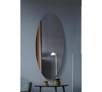 MirrorOutlet Frameless Oval Wall Mirror 47" X 20" (120x50CM) in Silver | Size: 1 Pack MirrorOutlet Silver 1 Pack