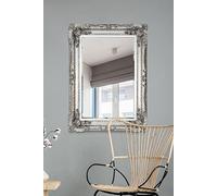 MirrorOutlet GL151 4Ft X 3Ft 120cm X 90cm Large Silver Rectangle Antique Style Big Wall Mirror