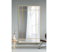 MirrorOutlet Gold Contemporary Wall & Leaner Mirror 79" X 47" (200 x 120CM) | Size: 1 Pack MirrorOutlet Gold 1 Pack