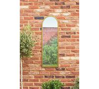 MirrorOutlet Gold Metal Framed Arched Garden Wall Mirror 47" X 16" (120CM X 40CM) | Size: 1 Pack MirrorOutlet Gold 1 Pack