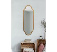 Gold Metal Framed Double Arched Oval Wall Mirror (102CM X 35.5CM) MirrorOutlet Gold 1 Pack