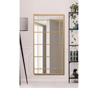 The Tabula - New Gold Metal Framed Window Wall or Leaner Mirror 63" X 31" (160CM X 80CM)