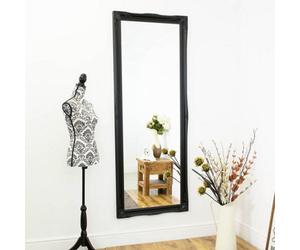 Mirroroutlet Hamilton Black Shabby Chic Design Full Length Mirror 198 X 76Cm