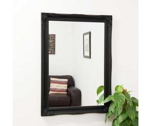 Mirroroutlet Hamilton Black Shabby Chic Design Wall Mirror 106 X 76 Cm