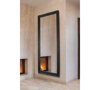 MirrorOutlet 'Hamilton' Large Black Shabby Chic Wall/Leaner Mirror 6ft6 X 2ft6 198cm x 75cm | Size: 198 cm x 75 cm MirrorOutlet Black 198 cm x 75 cm