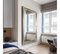 Mirroroutlet Hamilton Vintage Silver Antique Design Large Wall Mirror 137 X 76Cm