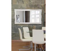 MirrorOutlet "Hamilton" White Shabby Chic Decorative Design Large Wall Mirror 137cm x 76cm | Size: 137 cm x 76 cm MirrorOutlet White 137 cm x 76 cm
