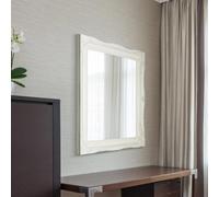 MirrorOutlet Hamilton White Shabby Chic Design Small Mirror 76 X 66Cm