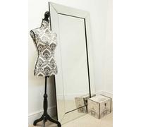 MirrorOutlet Horsley All Glass Modern Full Length Mirror 174 X 84 Cm, Silver