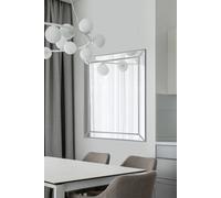 MirrorOutlet Horsley All Glass Modern Large Wall Mirror 120 X 94 Cm, Clear