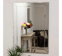 MirrorOutlet Horsley All Glass Modern Wall Mirror 110 X 77 Cm