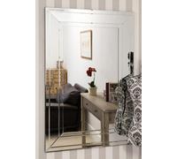 Mirroroutlet Langley All Glass Modern Bevelled Dress Mirror 120 X 80Cm