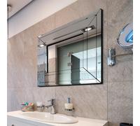 Mirroroutlet Langley All Glass Modern Bevelled Mirror 68 X 58Cm