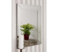 Mirroroutlet Langley All Glass Modern Bevelled Wall Mirror 100 X 70Cm