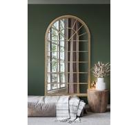 MirrorOutlet Large Country Arch Wall Mirror 71" x 40" (180x103cm) Sand Colour in Cream | Size: 1 Pack MirrorOutlet Cream 1 Pack
