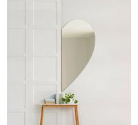 Mirroroutlet Large Frameless Semi Wing Wall Mirror 120 X 60Cm Right