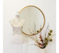 Mirroroutlet Large Gold Circular Bevelled Wall Mirror 80Cm X 80Cm