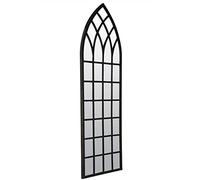 MirrorOutlet Large Metal Arched Black Outdoor Mirror Frost Protected 5ft3 x 1ft7 160cm x 47.5cm,GMA028