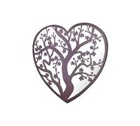MirrorOutlet Large Metal Rustic Heart Shaped Tree Garden Outdoor Mirror New 70cm X 70cm, Brown, (GM070)