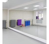 MirrorOutlet LARGE MIRROR GLASS GYM OR DANCE STUDIO 3MM THICK 6FT X 4FT 183CM X 122CM