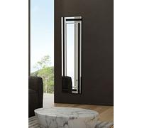 MirrorOutlet Dalton Black All Glass Dress Mirror 120 X 40 Cm, Black