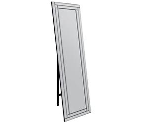 MirrorOutlet Large Modern Cheval Venetian Glass Double Framed Free Standing Mirror 4ft11 x 1ft4 150cm x 40cm, (YC119)