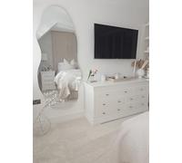 MirrorOutlet Large Irregular Organic Pebble Frameless Mirror, Wall Mounted: Asymmetrical Home Decor Mirror for Bathroom, Entryway, Bedroom & Living Room: Size 160 x 70cm