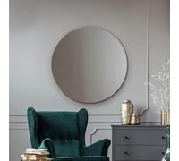MirrorOutlet Large Round Circular Frameless Bevelled wall Mirror: 90cm - Elegant Wall-Mounted Circular Mirror