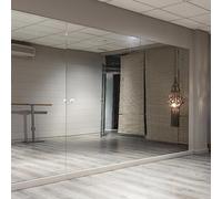 MirrorOutlet LARGE Safety Backed MIRROR GLASS GYM OR DANCE STUDIO 4MM 7FT X 4FT 213CM X 122CM, Silver (glass048-1SB)
