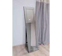 MirrorOutlet Luxford All Glass Bevel Free Standing Cheval Dress Mirror 150 x 40CM in Silver | Size: 1 Pack MirrorOutlet Silver 1 Pack
