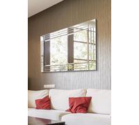 MirrorOutlet 'Milton' All Glass Bevelled Square Corner Large Dress Mirror 120 x 80 CM in Clear MirrorOutlet Clear 120 x 80 CM