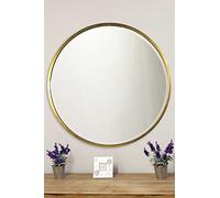 MirrorOutlet Milton Manor Large Gold Circular Bevelled Round Wall Mirror 100cm x 100cm 3ft3 x 3ft3, (GL351-M)